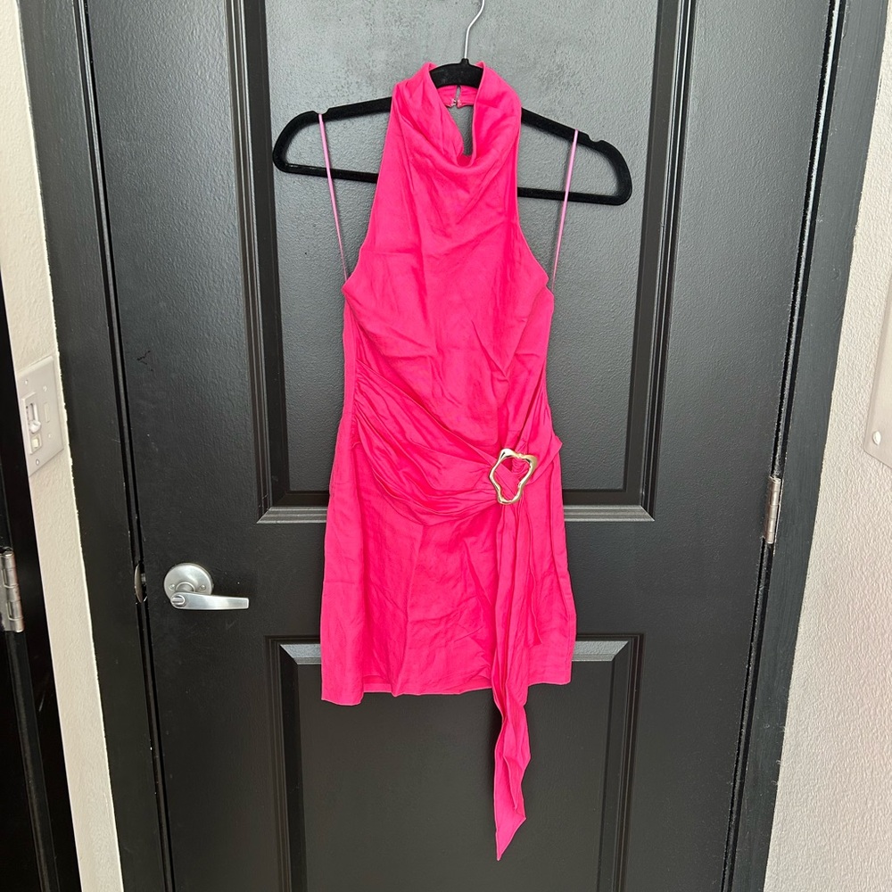 Amanda Uprichard Hot Pink Mini Dress